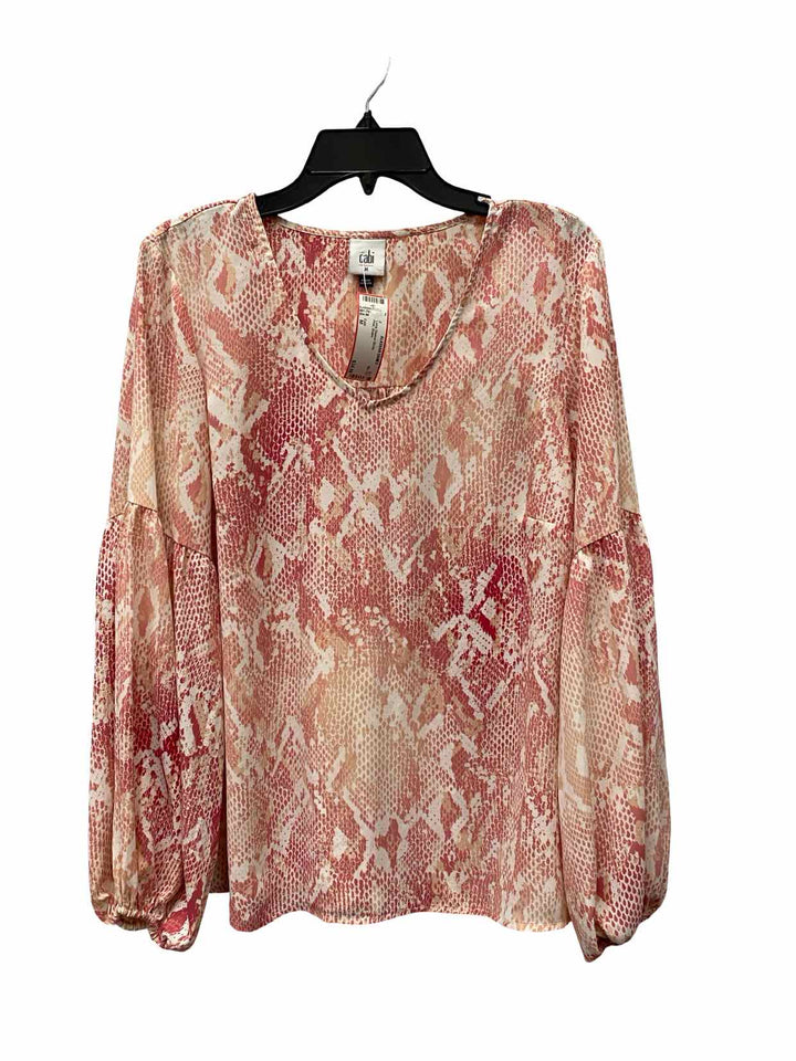 Cabi Size M Pink Snake Long Sleeve Shirts