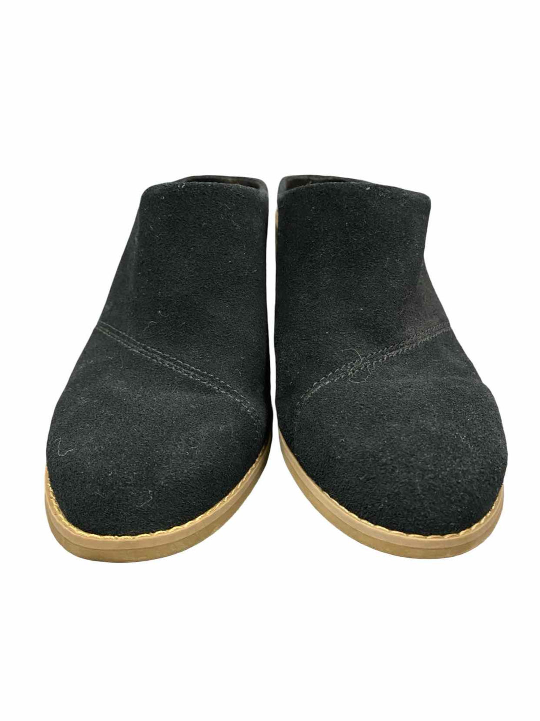 Toms Shoe Size 8 Black Suede Heels