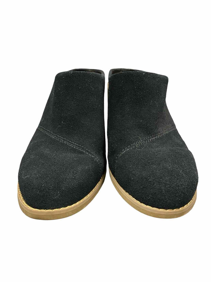 Toms Shoe Size 8 Black Suede Heels