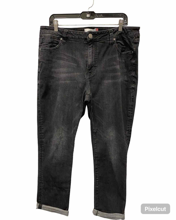 Cabi Size 16 Black High Straight Jeans