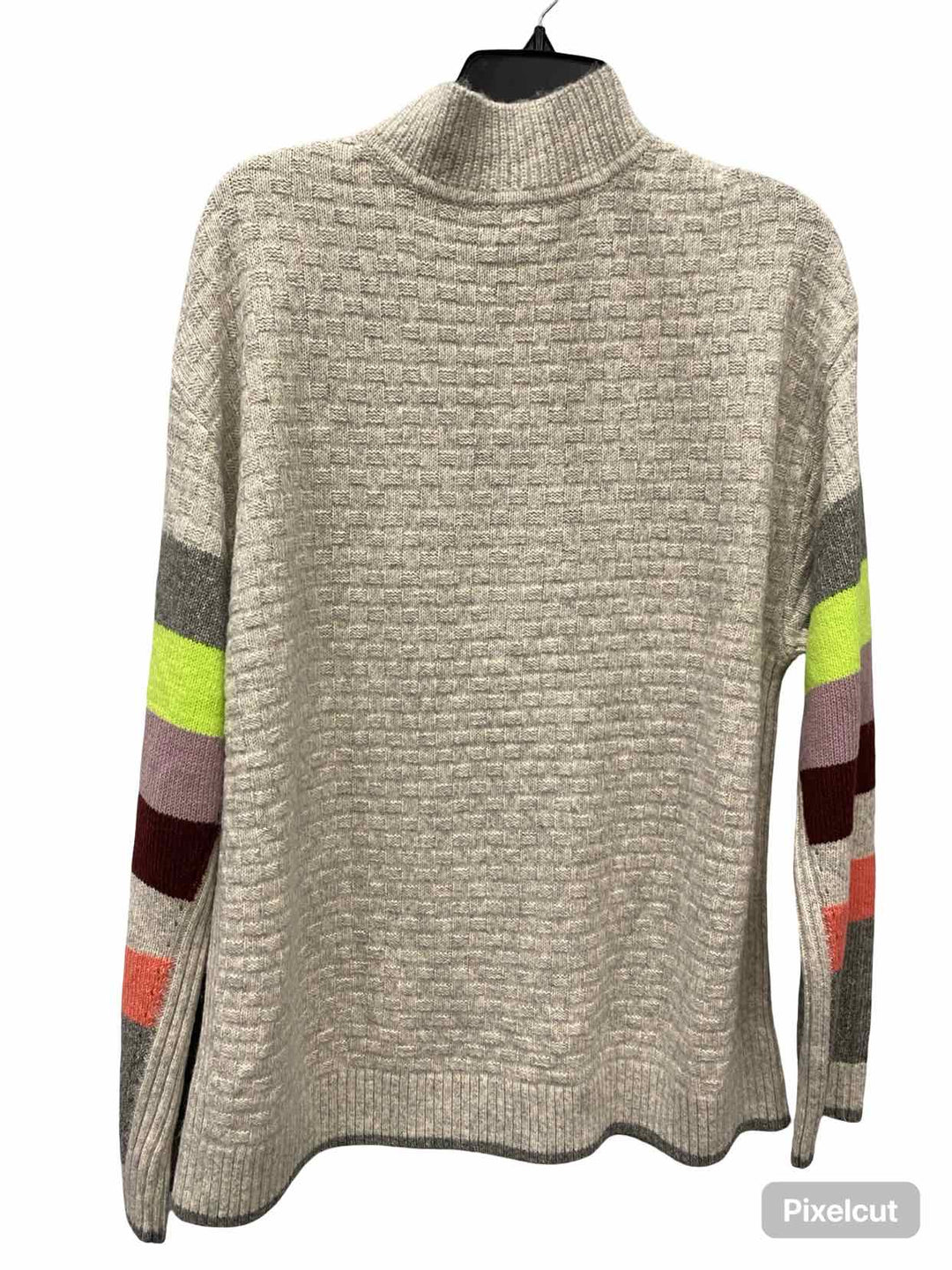 Cabi Size XL Grey Striped Sweater
