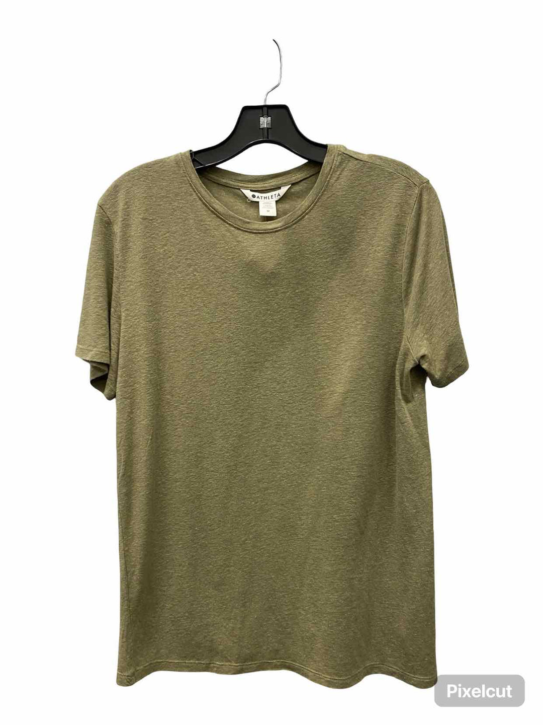 Athleta Size M Green Linen/Tencel T-shirt