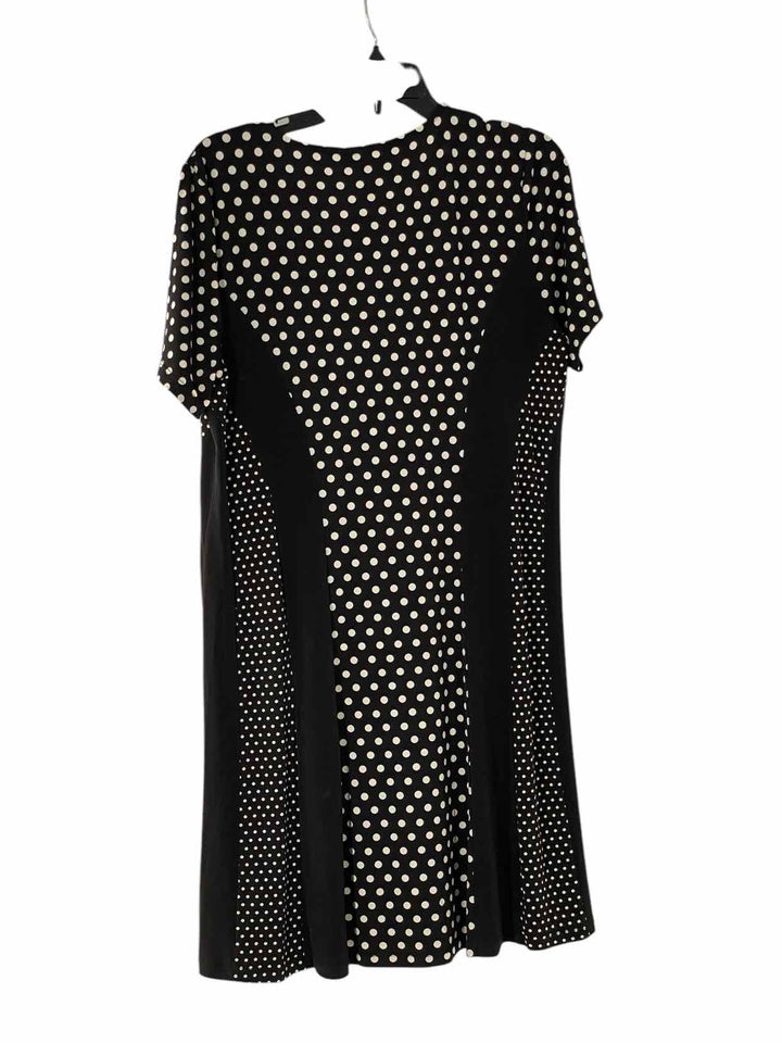 Michael Kors Size XL Black White Poka dot Dress