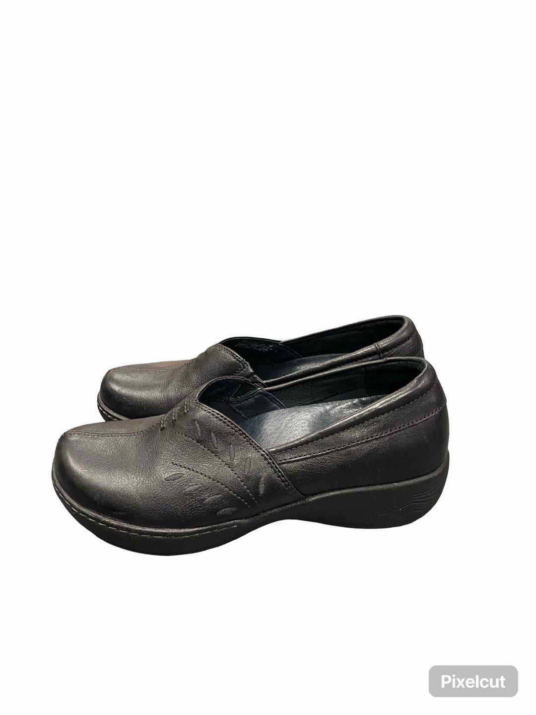 Dansko Shoe Size 38 Black Leather Abigail Clogs