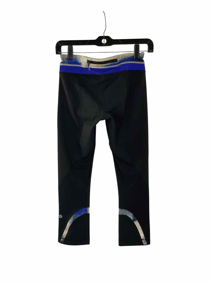 Lululemon Size 4 Black Blue Athletic Pants