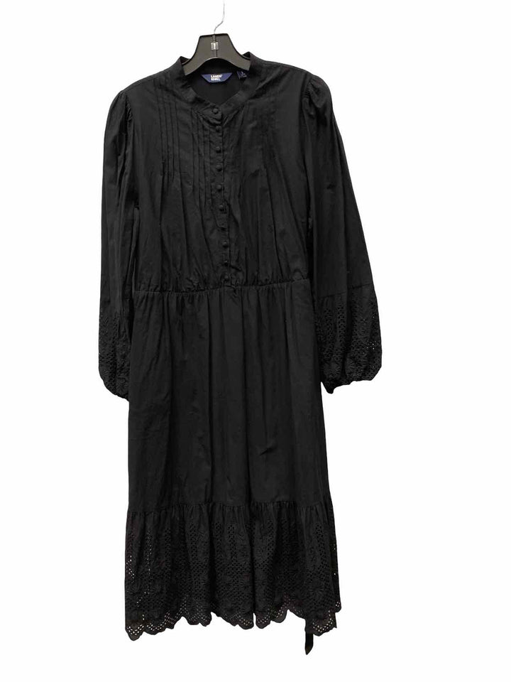 Lands End Size L Black Dress