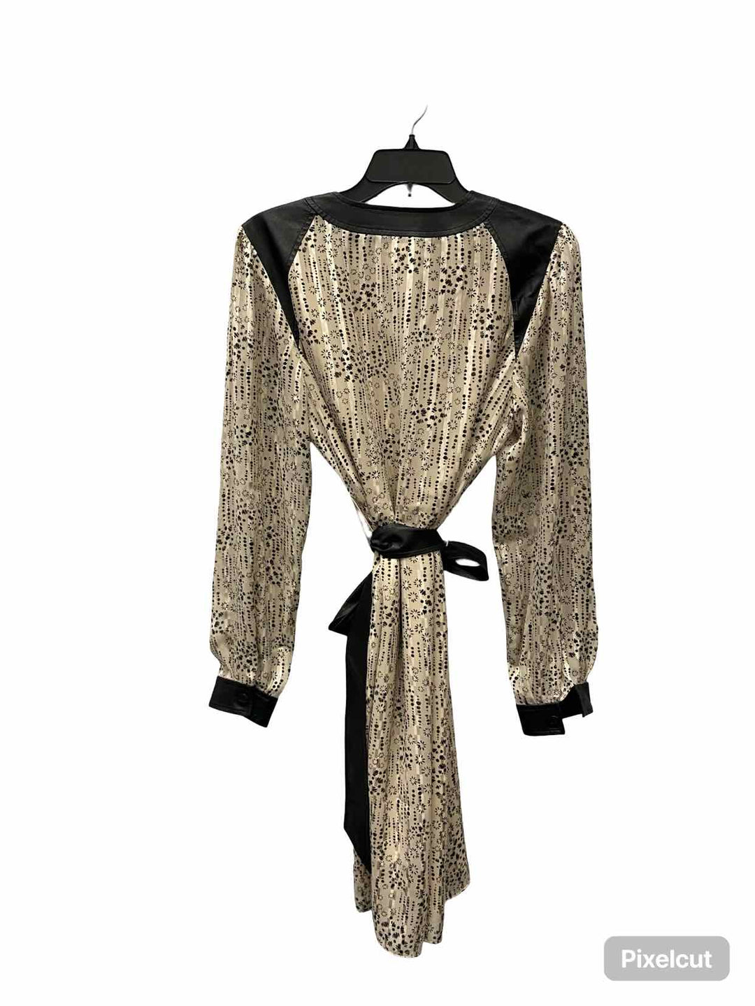 Cabi Size M Beige Black Floral Dress