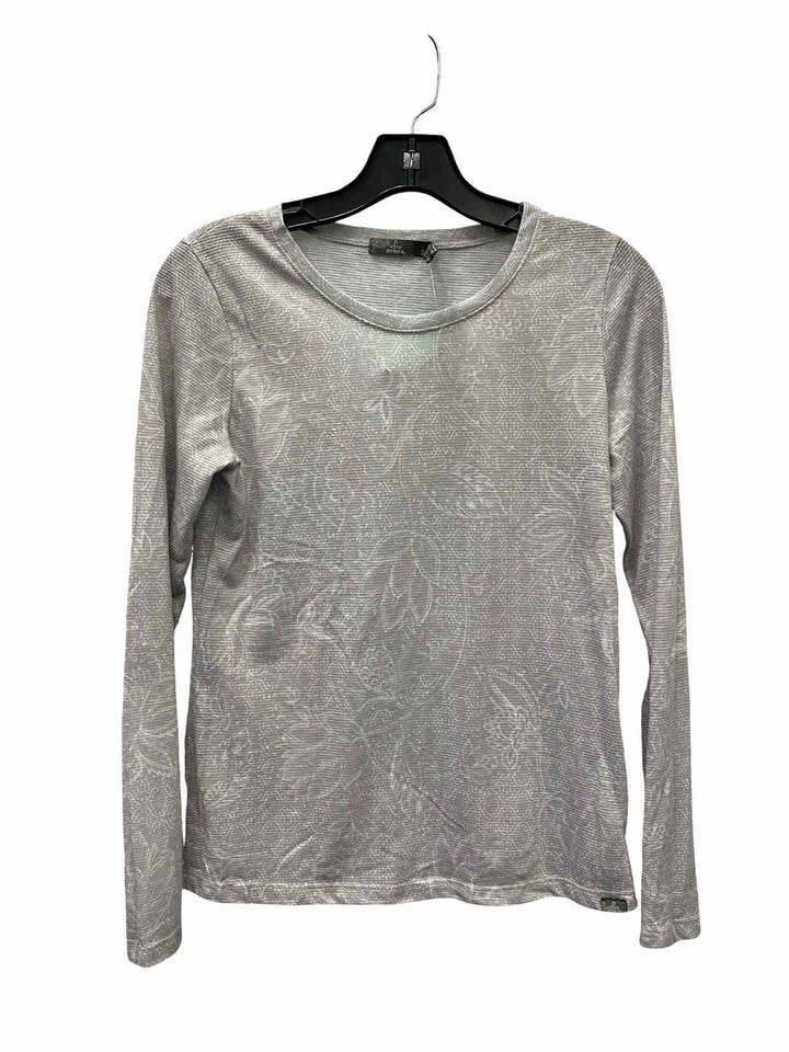 PrAna Size S Gray Floral Long Sleeve Shirts