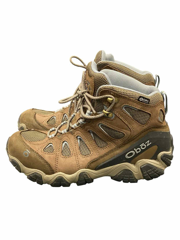 Oboz Shoe Size 10 Brown Grey Leather Hiking Sawtooth II Boots(Ankle)