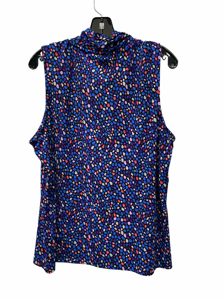 Anne Klein Size XL Blue Purple Print Tank Top