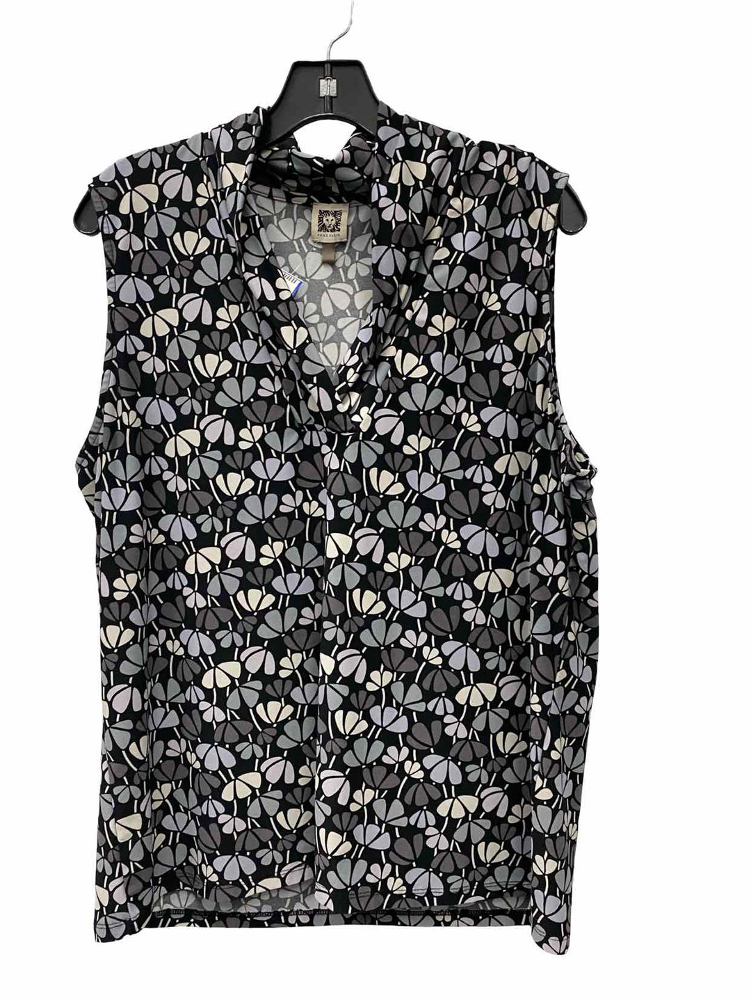 Anne Klein Size L Grey print Tank Top