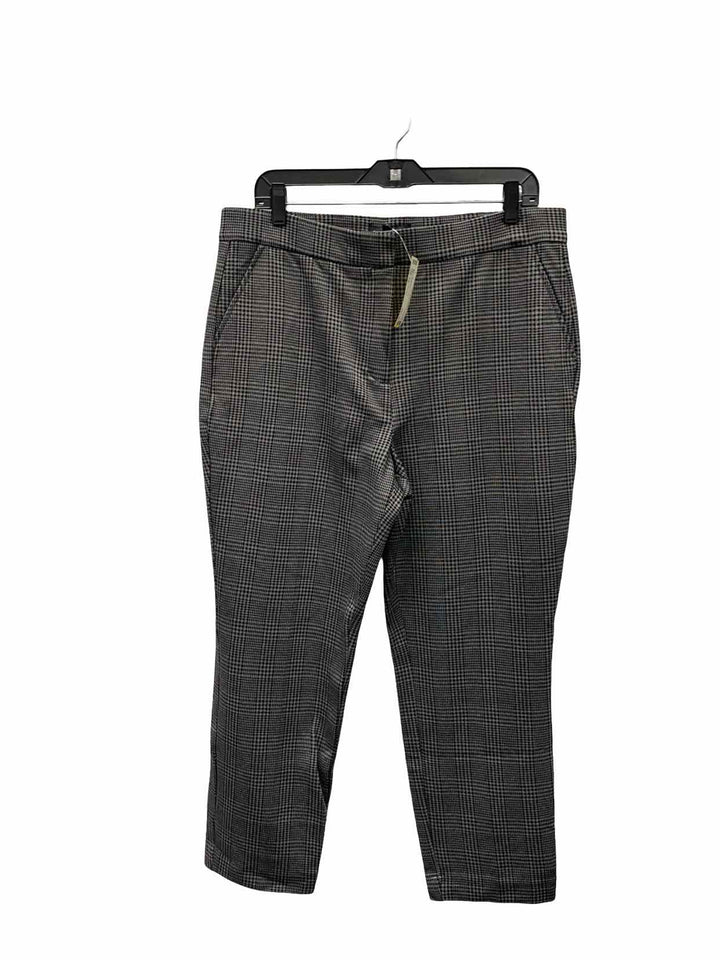 Banana Republic Size 14 Gray Black Plaid Pants
