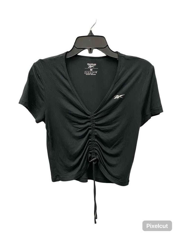 Reebok Size M Black Athletic Short Sleeve