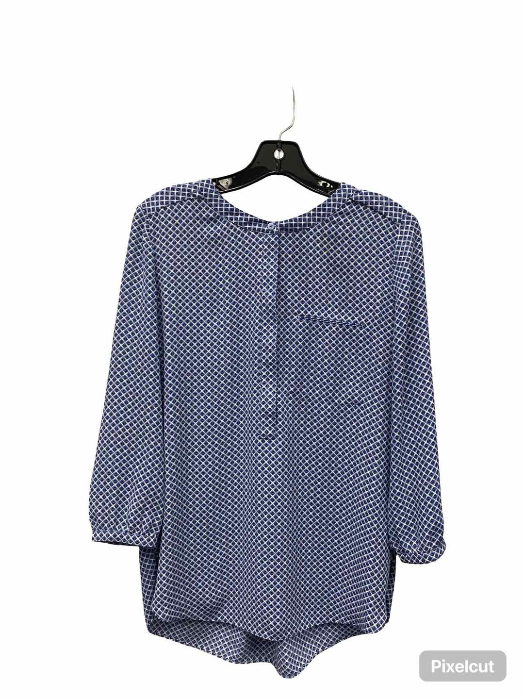 NYDJ Size L Blue Print Long Sleeve Shirts