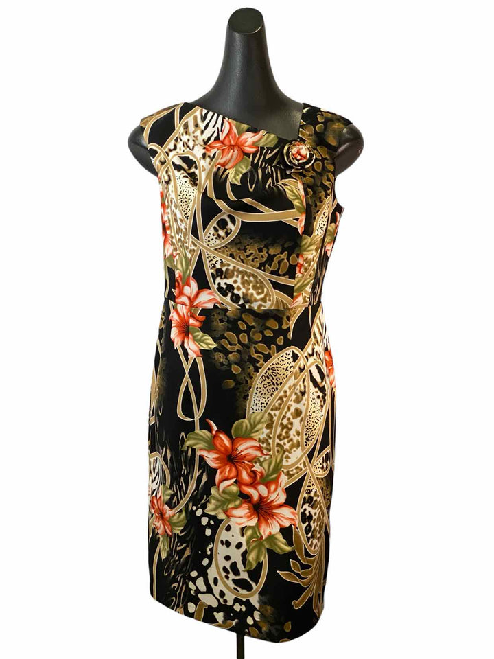 AGB Size 10P Multi-Color Print Dress