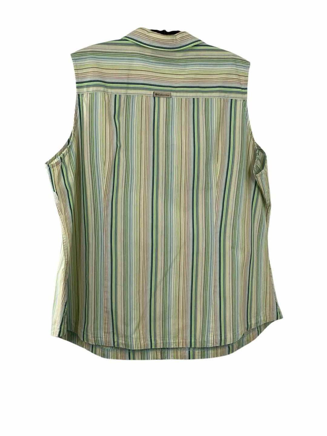 Columbia Size 2X Green White Stripe Tank Top