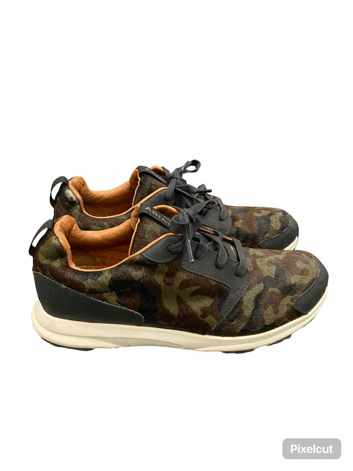 Ariat Shoe Size 8.5 Green Calf Hair Leather Fuse Sneakers