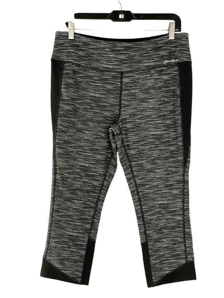 Eddie Bauer Size L Black Grey Print Athletic Pants