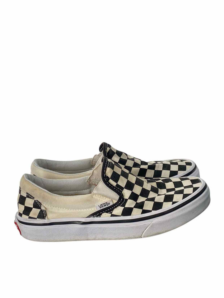 Vans Shoe Size 6.5 White Black Checkered Sneakers