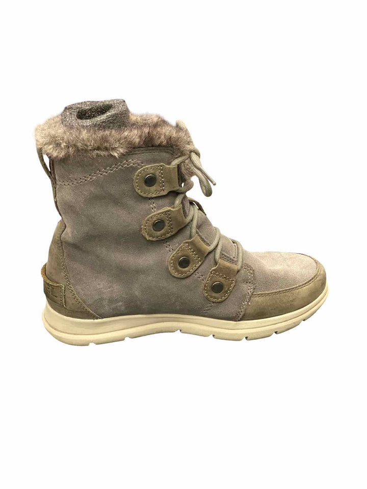 Sorel Shoe Size 7 Gray Explorer Joan Waterproof Boots(Ankle)