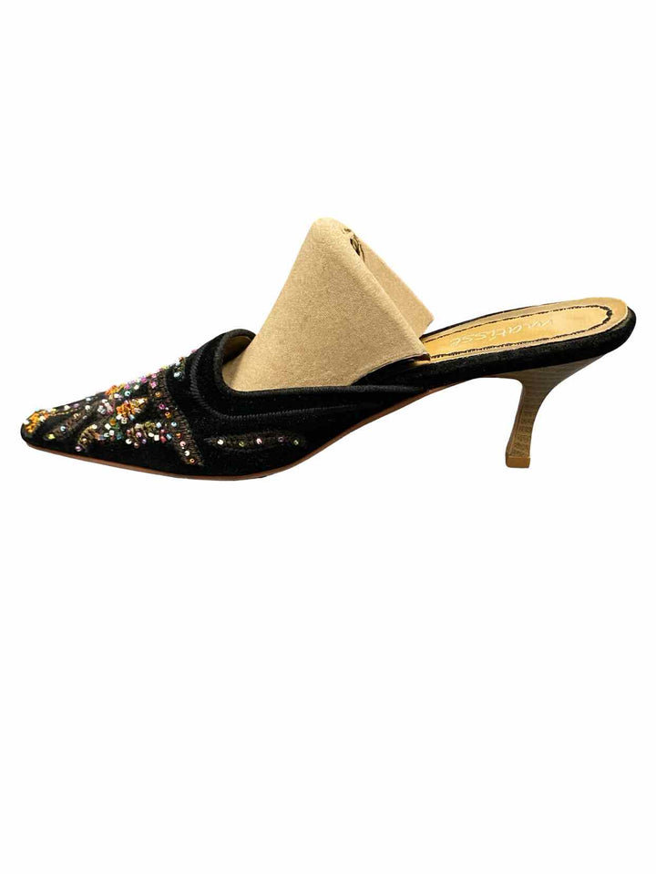 Matisse Shoe Size 9 Black Beaded Velvet Heels