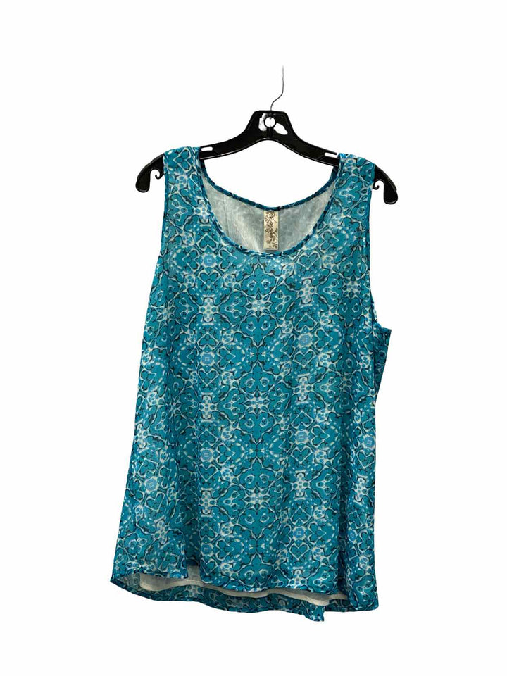 Aventura Size XL Blue print Tank Top