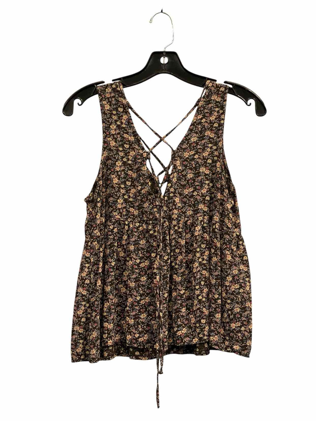 Unknown Brand Size S Brown Floral Tank Top