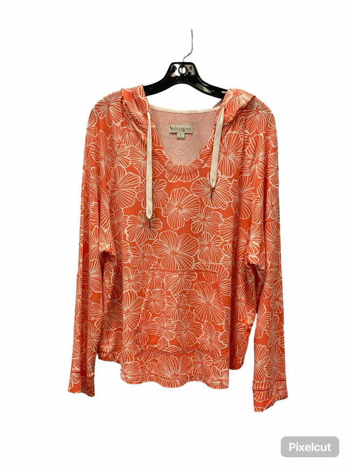 Koolaburra by UGG Size L Orange White Floral Sweatshirt