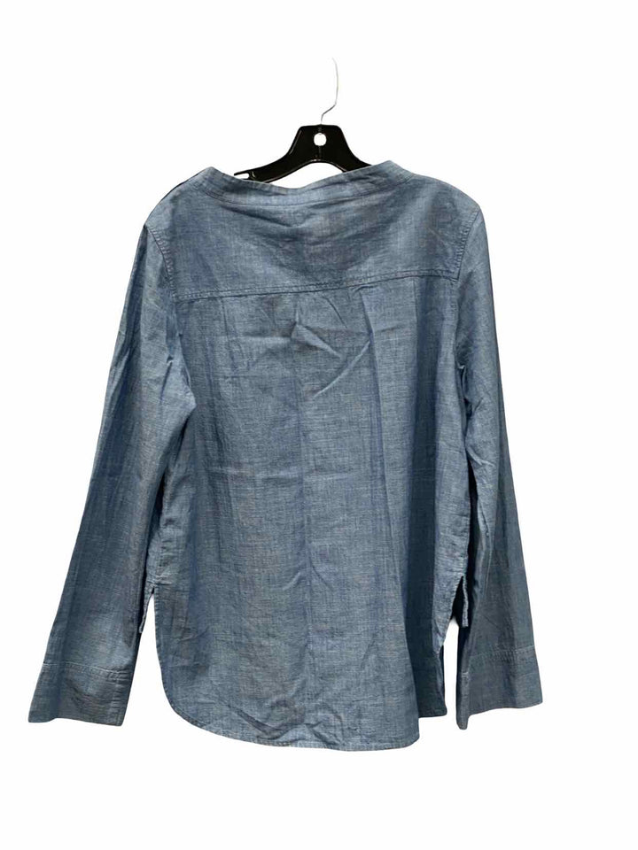 J Crew Size L Blue 100% cotton Long Sleeve Shirts