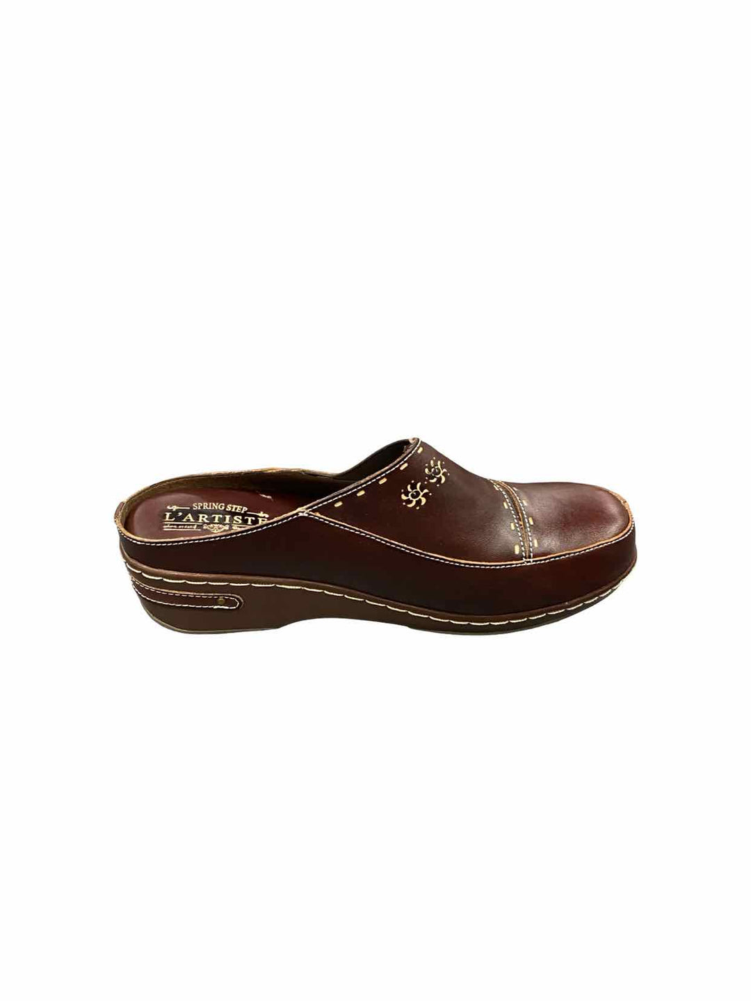 L'Artiste Shoe Size 43 Brown Leather Chino New in Box Clogs