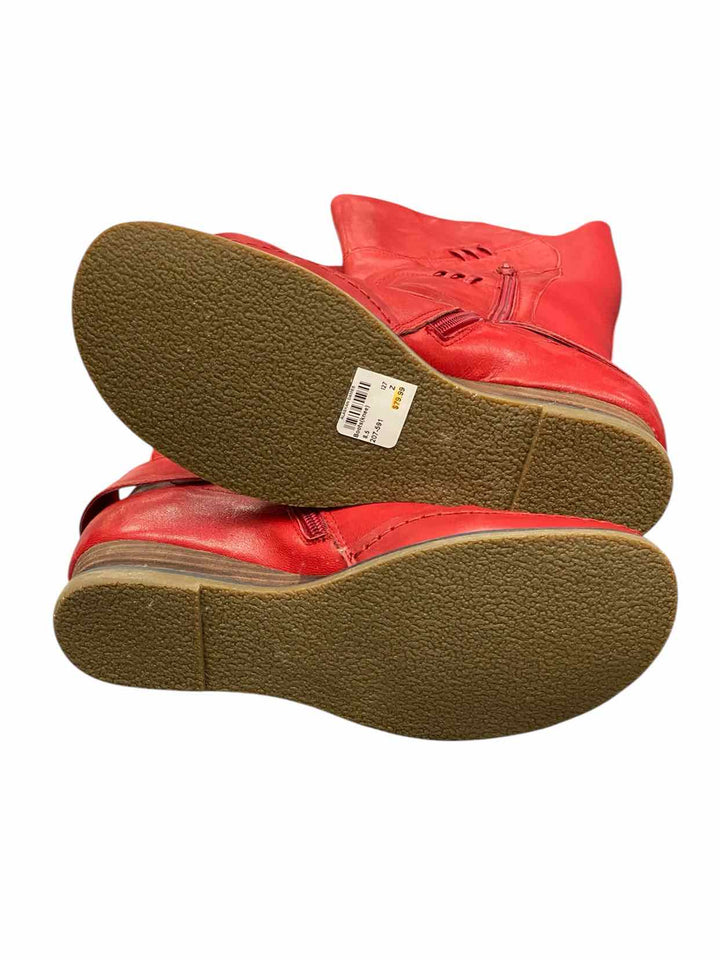Miz Mooz Shoe Size 8.5 Red Leather Priya Boots(knee)