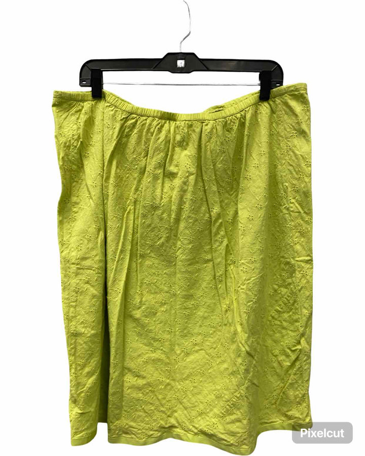 Venezia Size 2X Lime Green Skirt