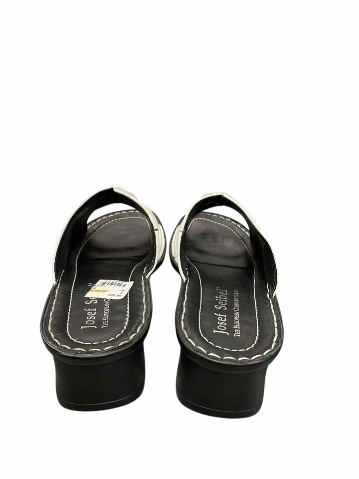 Josef Seibel Shoe Size 40 Black White Sandals