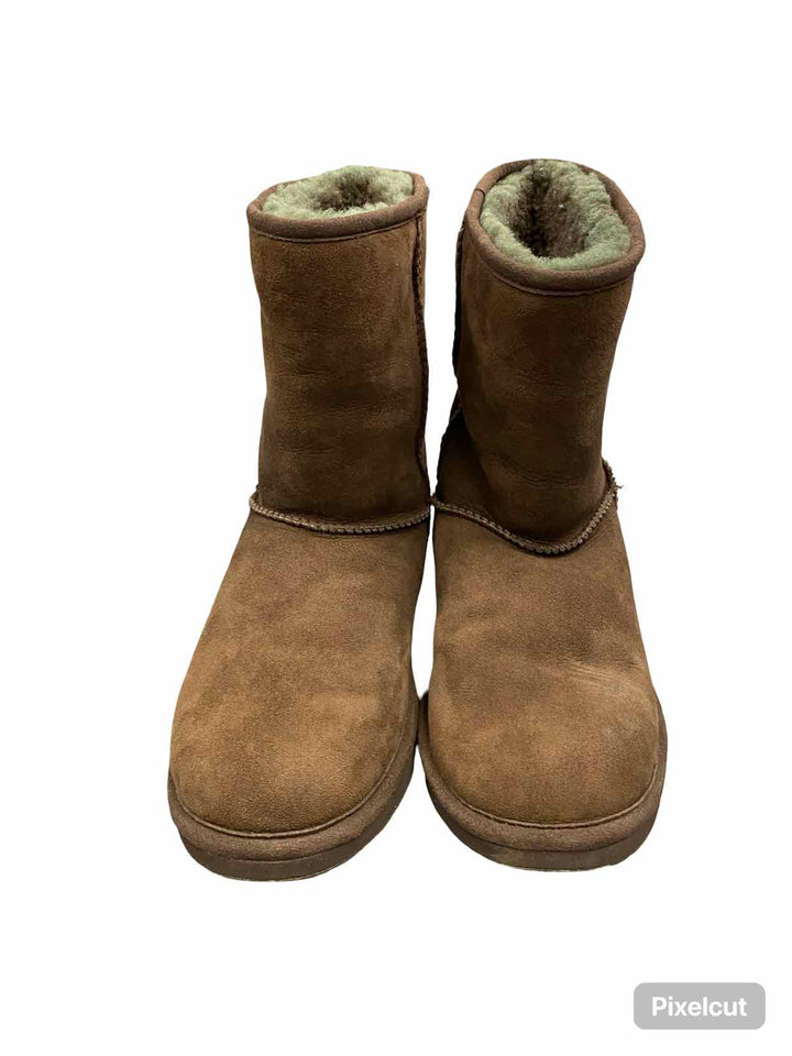 LL Bean Shoe Size 8 Brown Shearling Lined Boots(Ankle)