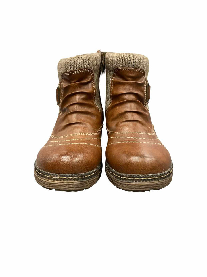 Spring Step Shoe Size 40 Brown Synthetic Leather Water Resistant Boots(Ankle)