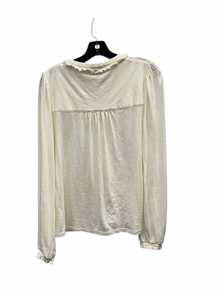 boden Size 8 Cream Long Sleeve Shirts