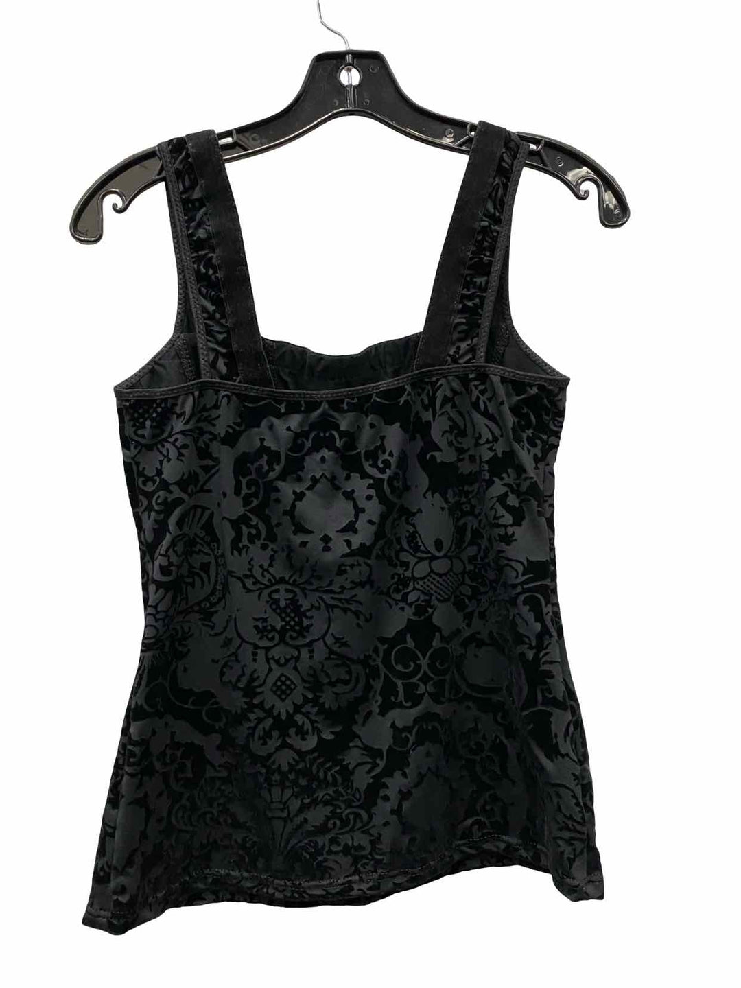 White House Black Market Size M Black Velour Tank Top