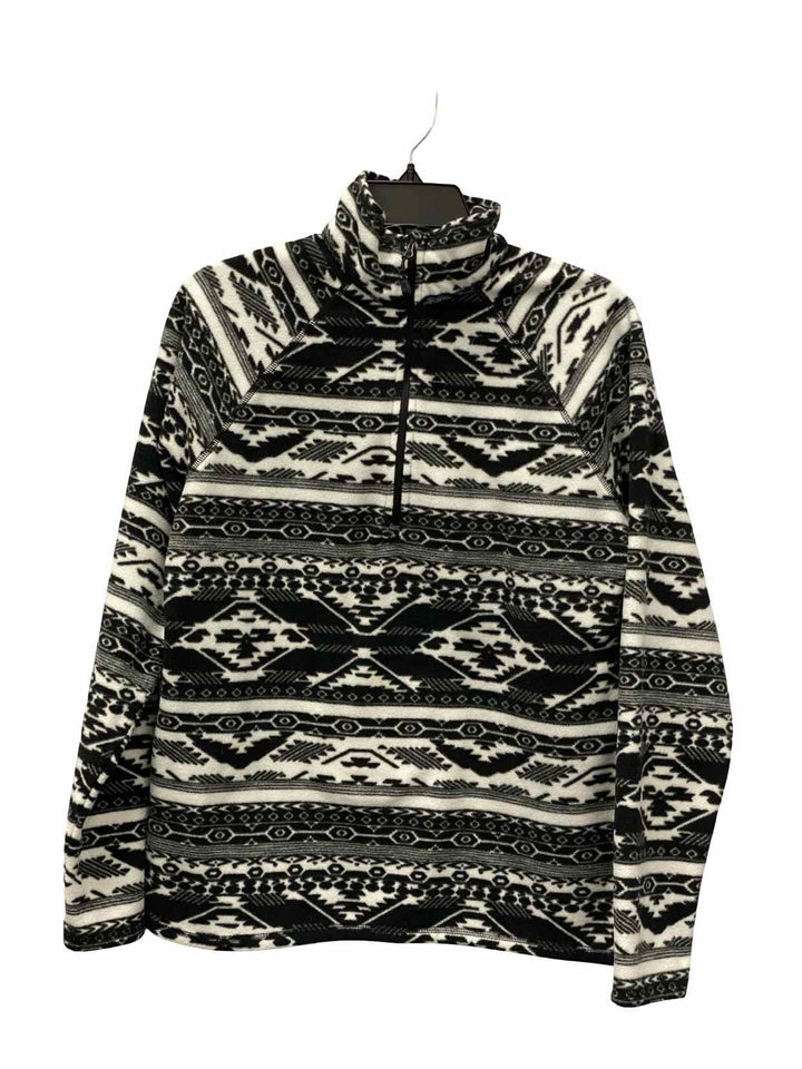 Eddie Bauer Size M Black White Print Jacket (Outdoor)