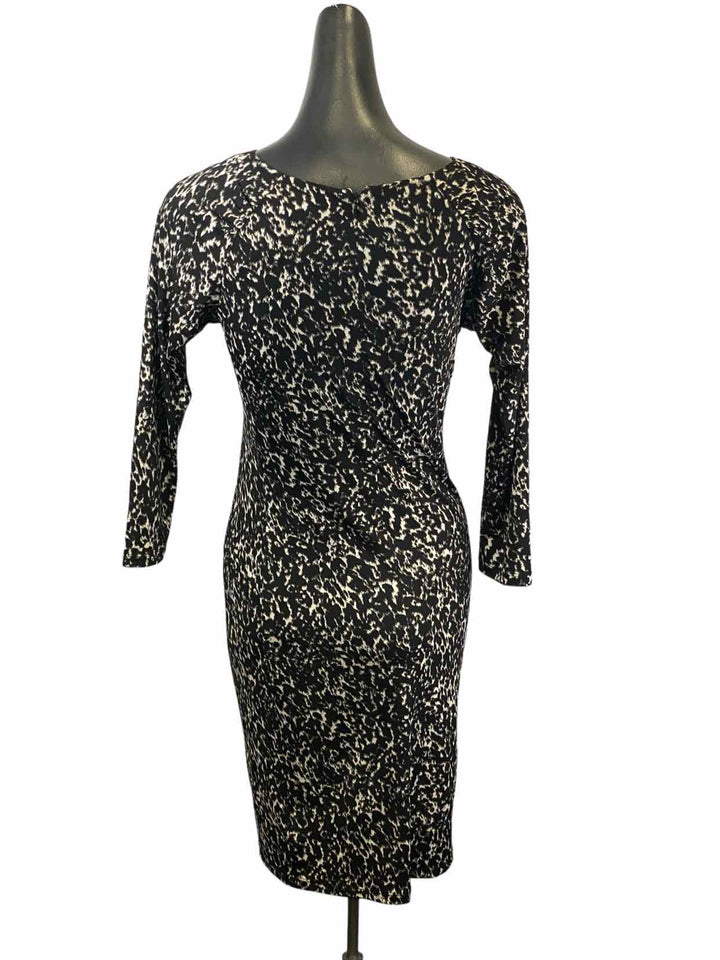 Michael Kors Size S Black White Print Dress