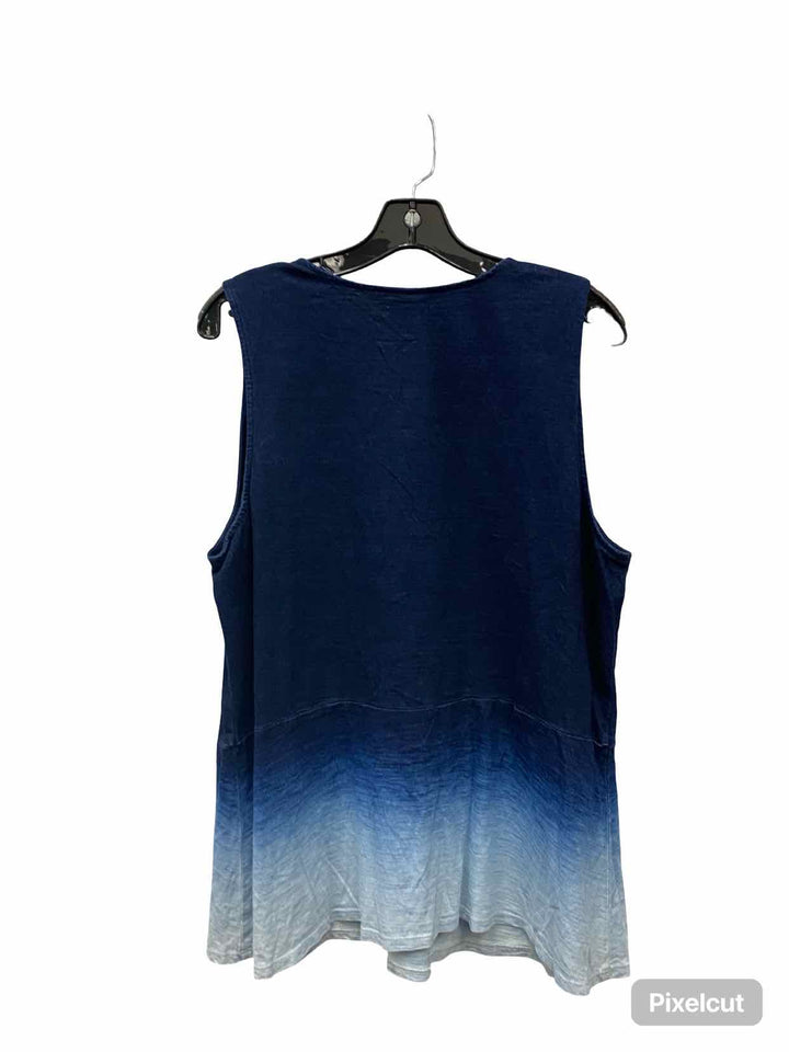 J Jill Size L Blue 100% cotton Tank Top