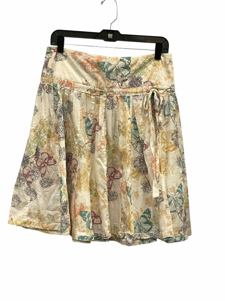 Just Jeans Size 10 White Multi Floral Skirt