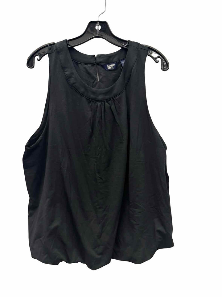 Lands End Size L Black Tank Top