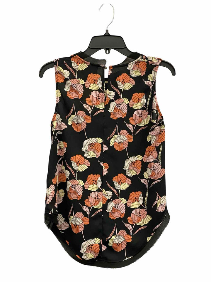 WHOWHATWEAR Size XS Black Pink Floral Tank Top