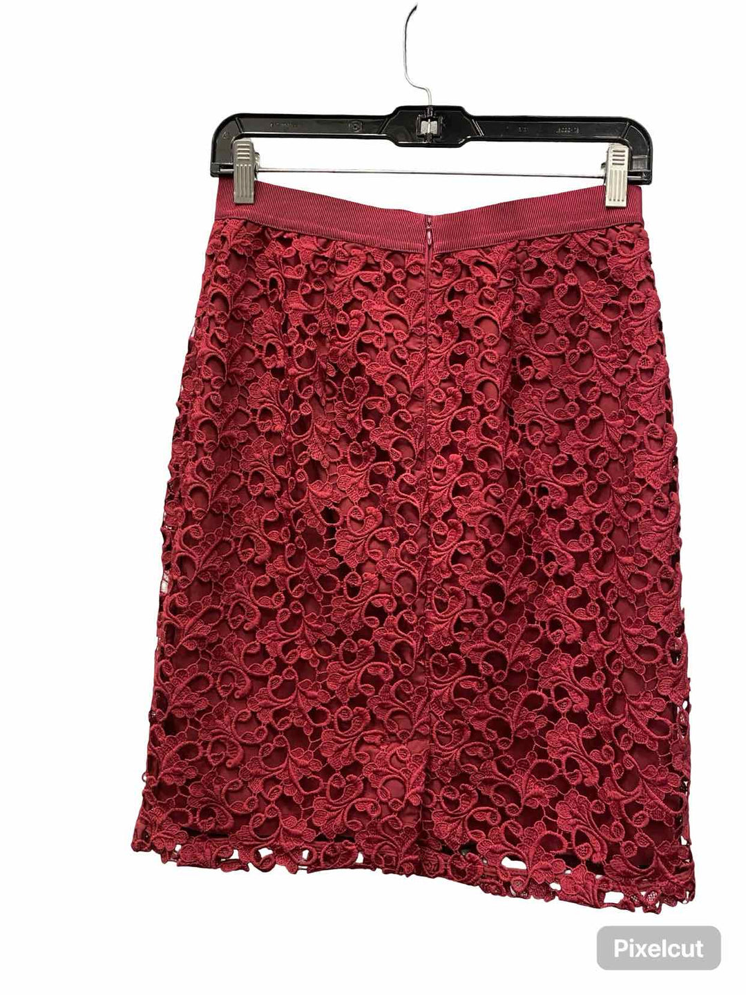 Ann Taylor Size 2P Red Lace Skirt