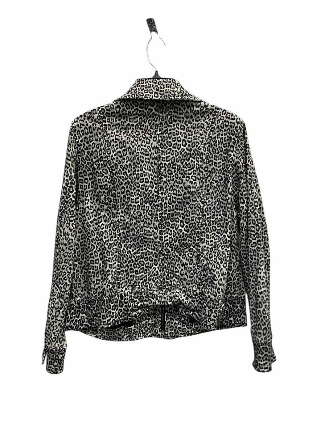 Chico's Size M Black White Cheetah Jacket