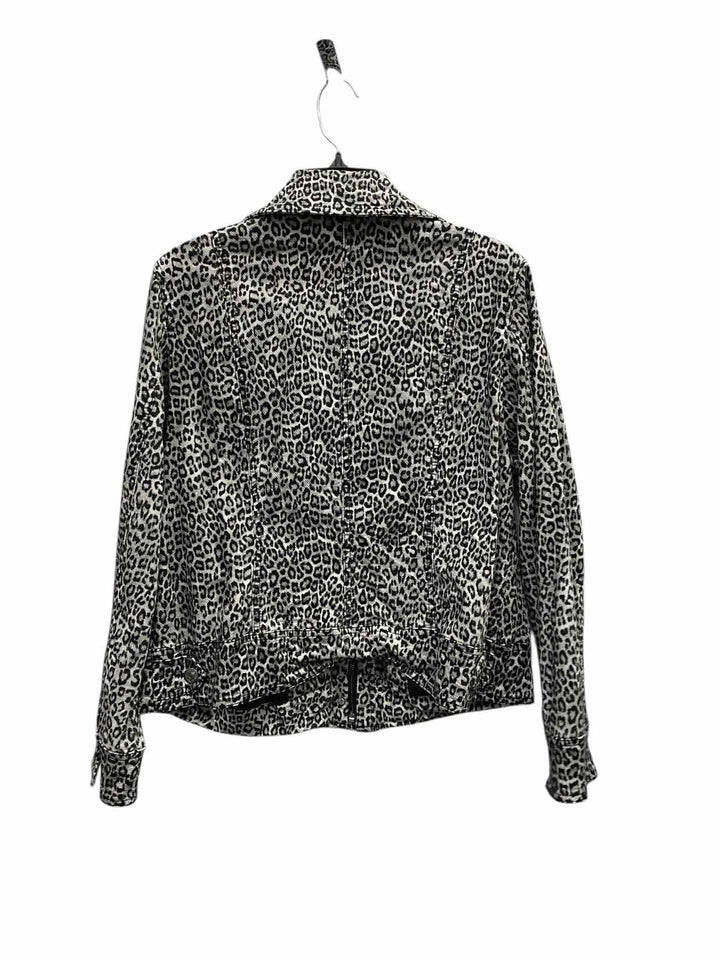 Chico's Size M Black White Cheetah Jacket