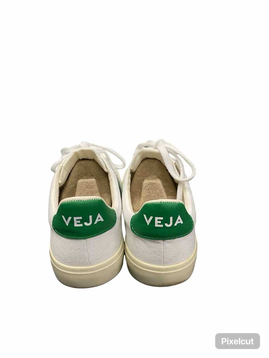 Veja Shoe Size 7 White Green Canvas Campo CA Sneakers