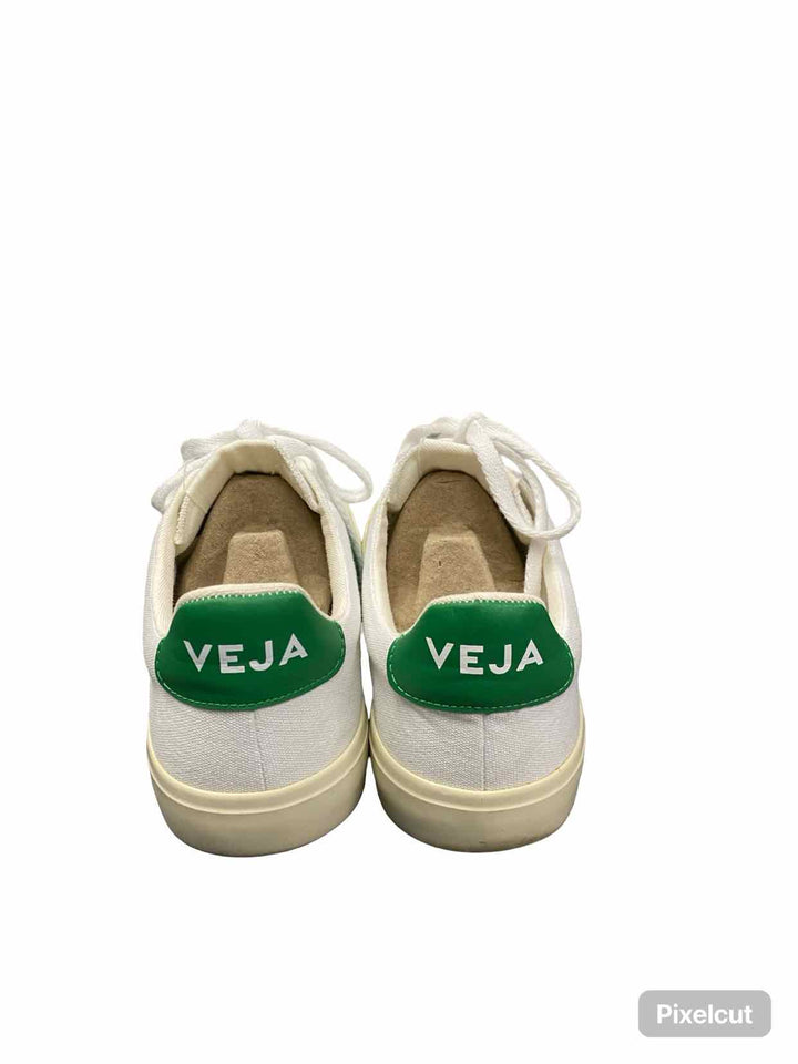 Veja Shoe Size 7 White Green Canvas Campo CA Sneakers