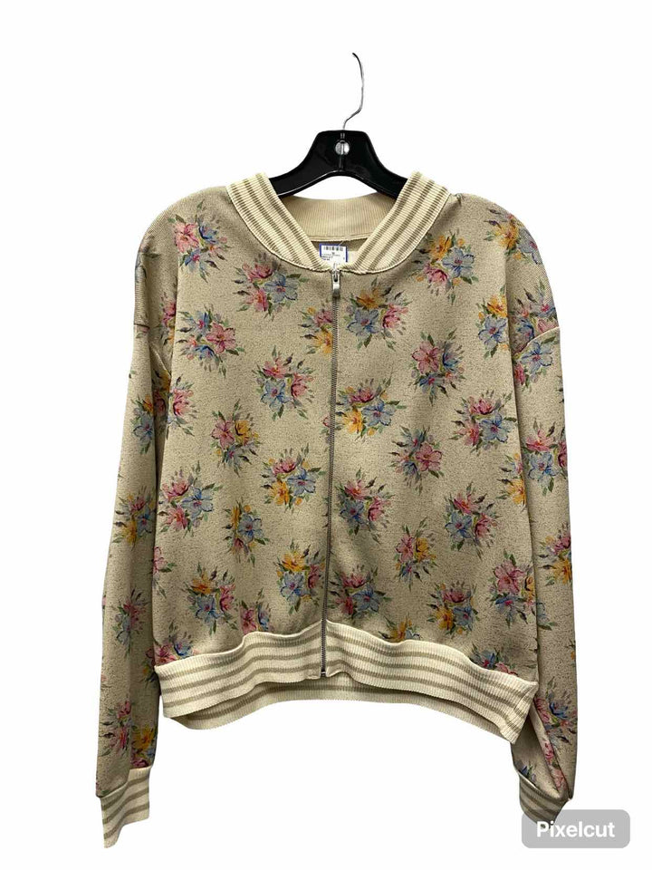 Maeve Size S Beige Floral Jacket