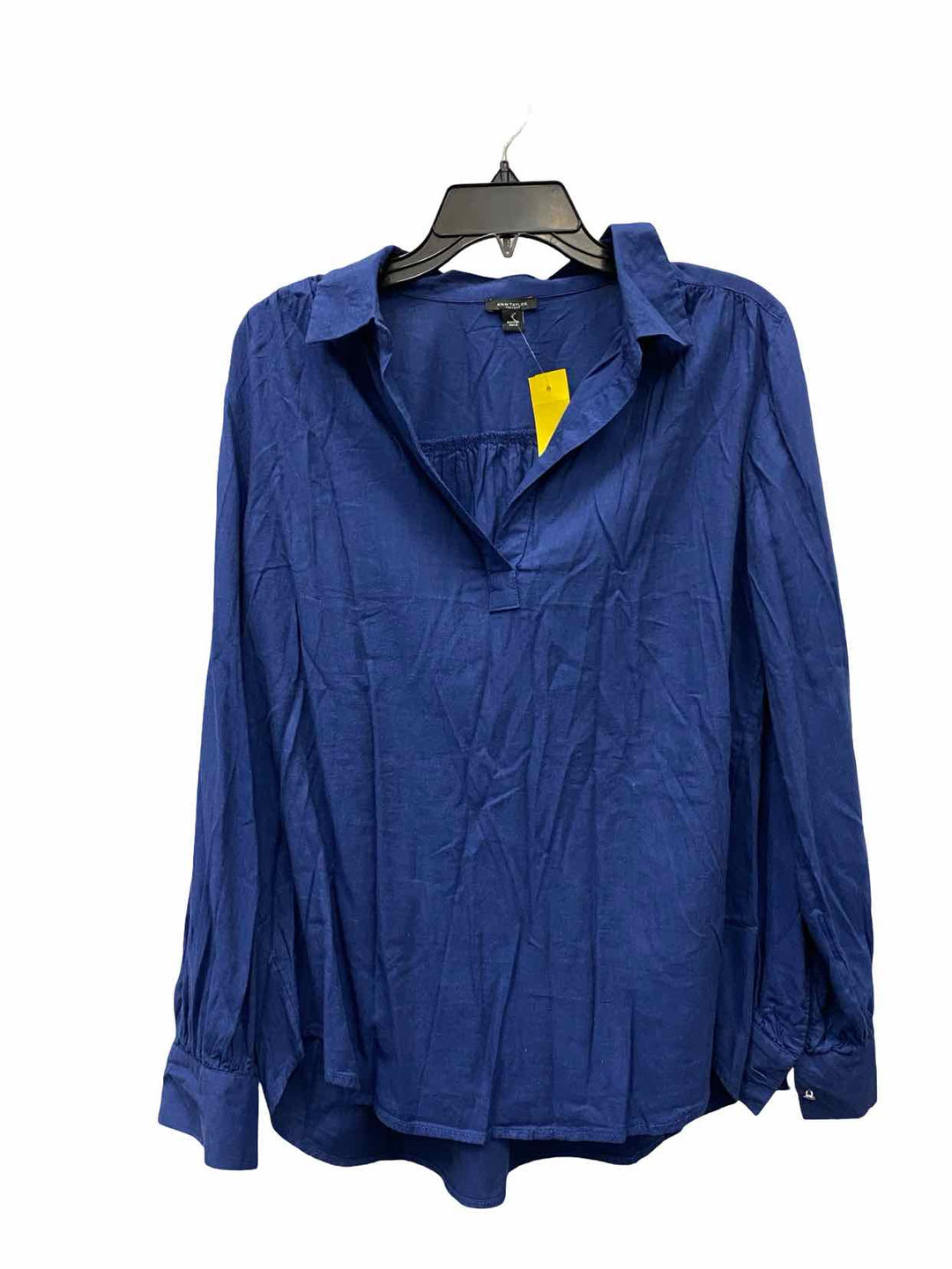 Ann Taylor Size M Blue Cotton & Rayon blend Long Sleeve Shirts